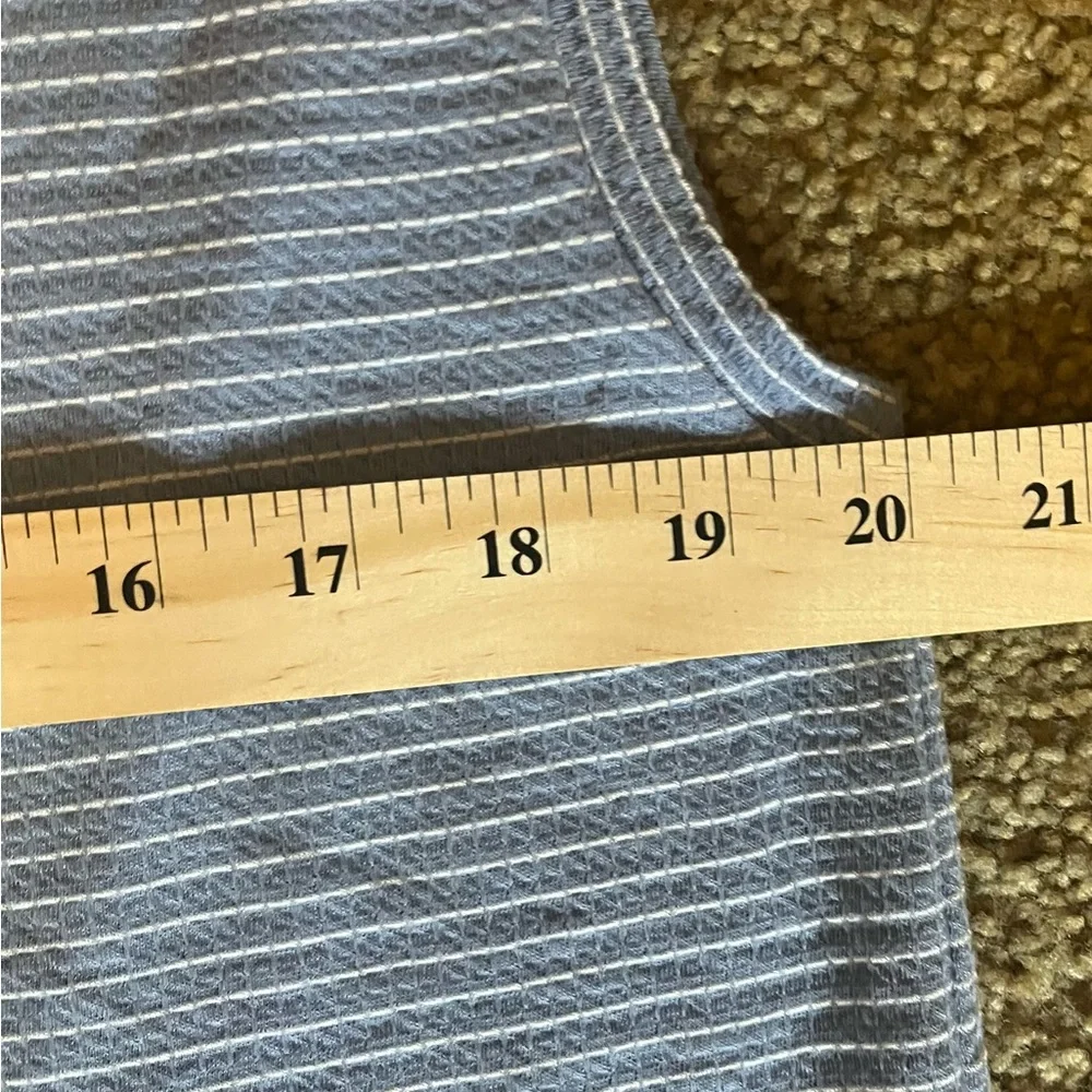 Good Luck Gem Oversized Ruffled Blue Tank size M - Picture 8 of 10